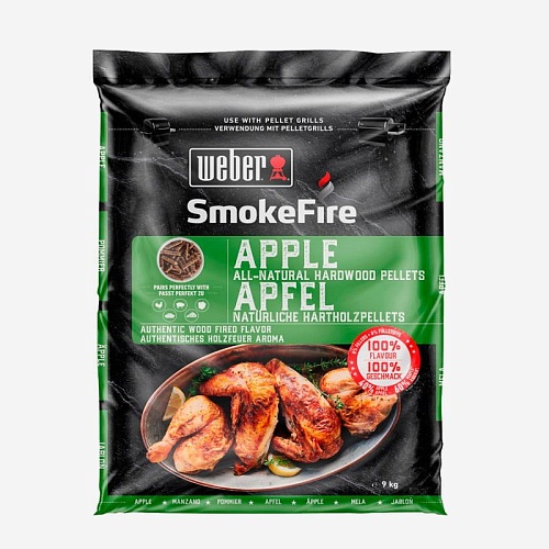 Пеллеты Weber древесные, Яблоня, 9 кг Пеллеты Weber древесные, Яблоня, 9 кг