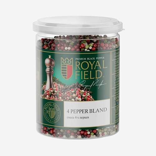 Смесь 4-х перцев ROYAL FIELD горошком (банка 400 гр.) Смесь 4-х перцев ROYAL FIELD горошком (банка 400 гр.)