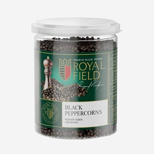 Перец ROYAL FIELD черный горошком (банка 400 гр.) Перец ROYAL FIELD черный горошком (банка 400 гр.)