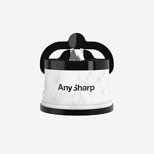 Точилка для ножей AnySharp ELITE корпус пластик, цвет матовый белый, принт мрамор Точилка для ножей AnySharp ELITE корпус пластик, цвет матовый белый, принт мрамор