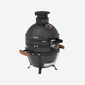 Керамический гриль Fornetto Kamado Small (⌀ 34см), черный Керамический гриль Fornetto Kamado Small (⌀ 34см), черный