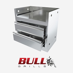 Тумба-основание ONTARIO для боковой горелки Bull с 2-мя выдвижными ящиками (нерж. сталь) Тумба-основание ONTARIO для боковой горелки Bull с 2-мя выдвижными ящиками (нерж. сталь)