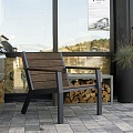 Кресло уличное Concretika Lounge-Lite (78 х 79 х H78), алюминий/павловния Кресло уличное Concretika Lounge-Lite (78 х 79 х H78), алюминий/павловния
