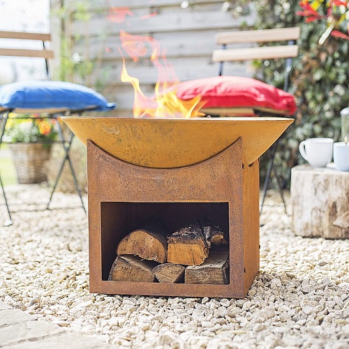 Чаша для костра с дровницей La Hacienda Fasa (чугун и сталь) Чаша для костра с дровницей La Hacienda Fasa (чугун и сталь)