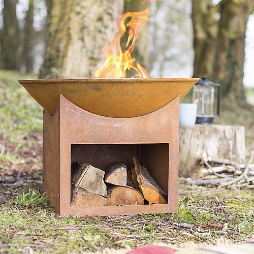 Чаша для костра с дровницей La Hacienda Fasa (чугун и сталь) Чаша для костра с дровницей La Hacienda Fasa (чугун и сталь)