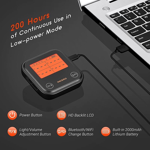 Термометр InkBird IDT-34EBW цифровой беспроводной, Bluetooth+Wi-Fi, 4 щупа (USB Type C) Термометр InkBird IDT-34EBW цифровой беспроводной, Bluetooth+Wi-Fi, 4 щупа (USB Type C)