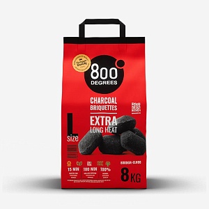 Угольные брикеты 800 Degrees Extra Long Heat, 8 кг. Угольные брикеты 800 Degrees Extra Long Heat, 8 кг.