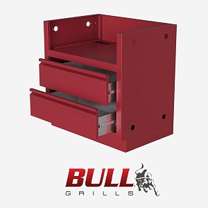 Тумба-основание ONTARIO для боковой горелки Bull с 2-мя выдвижными ящиками (RAL) Тумба-основание ONTARIO для боковой горелки Bull с 2-мя выдвижными ящиками (RAL)