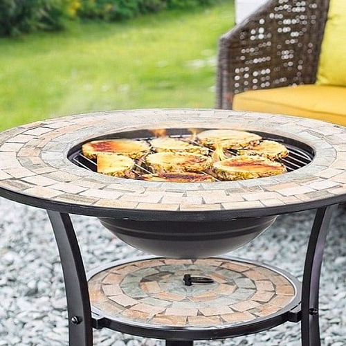 Чаша для костра La Hacienda Mykonos (сталь и керамика; со столом, крышкой и решеткой-гриль) Чаша для костра La Hacienda Mykonos (сталь и керамика; со столом, крышкой и решеткой-гриль)