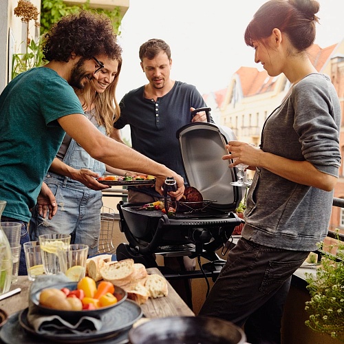 Электрический гриль Weber Q1400 темно-серый Электрический гриль Weber Q1400 темно-серый
