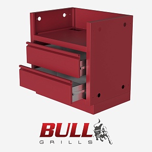 Тумба-основание ONTARIO для гриля BULL Angus с 2-мя выдвижными ящиками (RAL) Тумба-основание ONTARIO для гриля BULL Angus с 2-мя выдвижными ящиками (RAL)